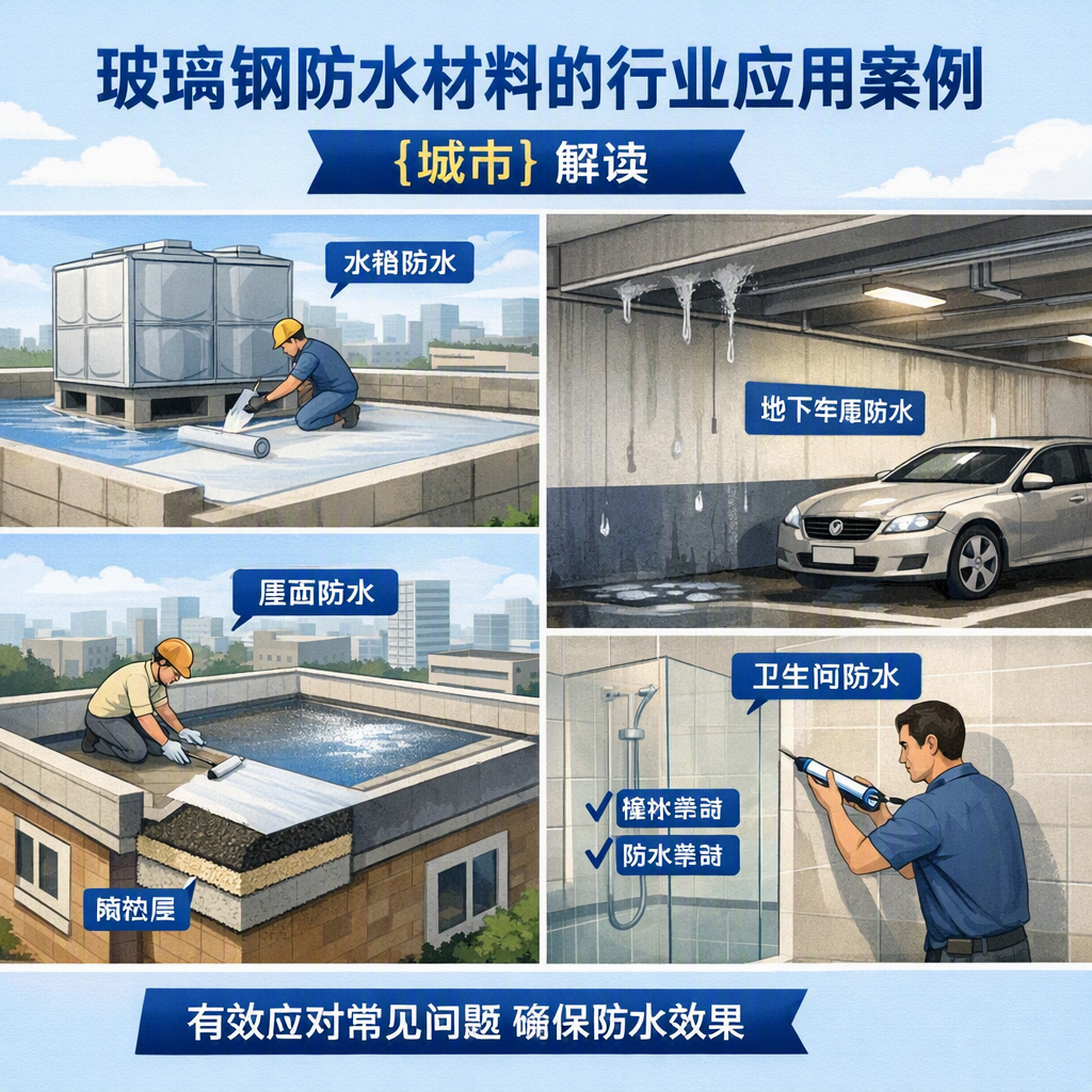 玻璃钢防水材料的行业应用案例，鄂州解读